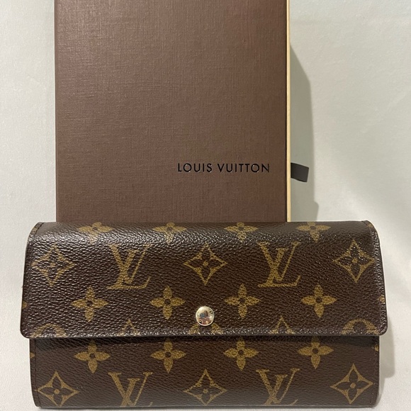 Authentic Louis Vuitton Long Wallet Portefeuille Sarah Wallet Old Model - Picture 1 of 17